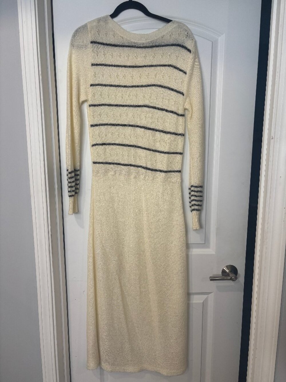 Vintage 1970s Winter White Montgomery Ward Sweater Dress